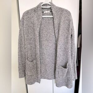 Like New Threads 4 Thought Grey Fuzzy Cardigan with Pockets XS